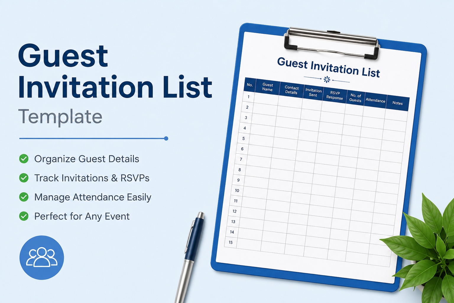 Guest Invitation List Template