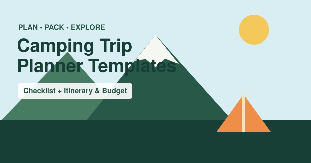 2 Free Camping Trip Planner Templates in Excel